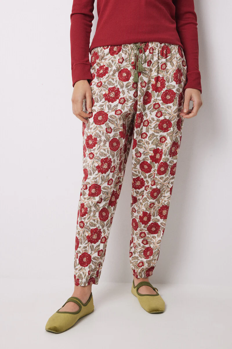 100% cotton floral pyjamas pants