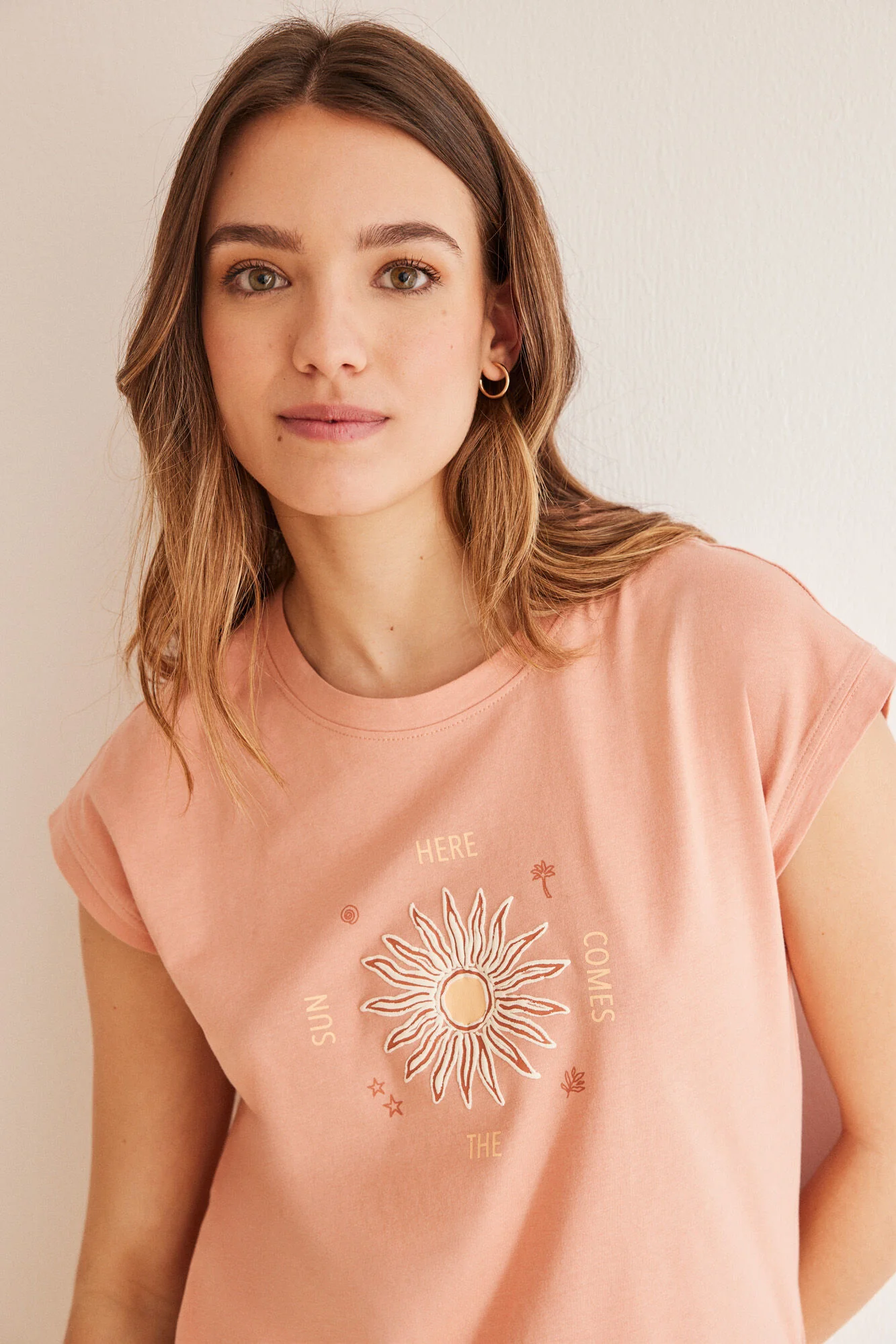 100% Cotton Pink Capri Pyjamas - Image 4