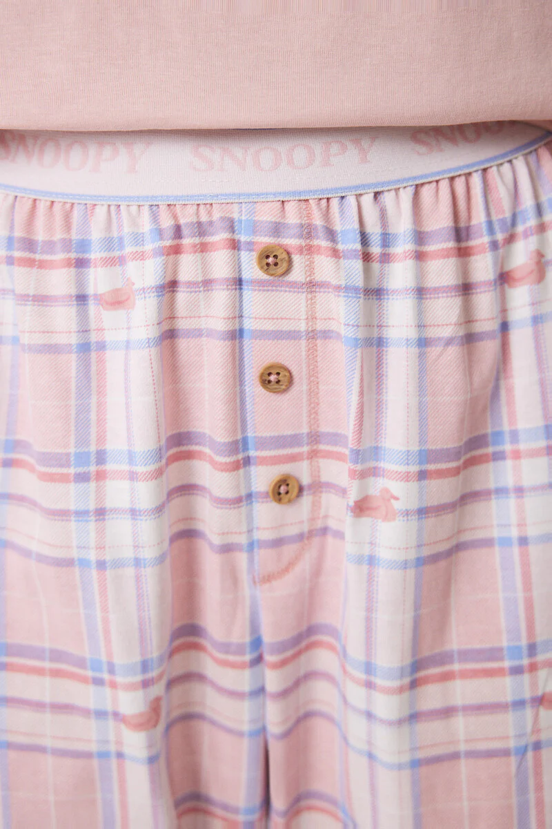 100% cotton pink Snoopy pajamas - Image 4