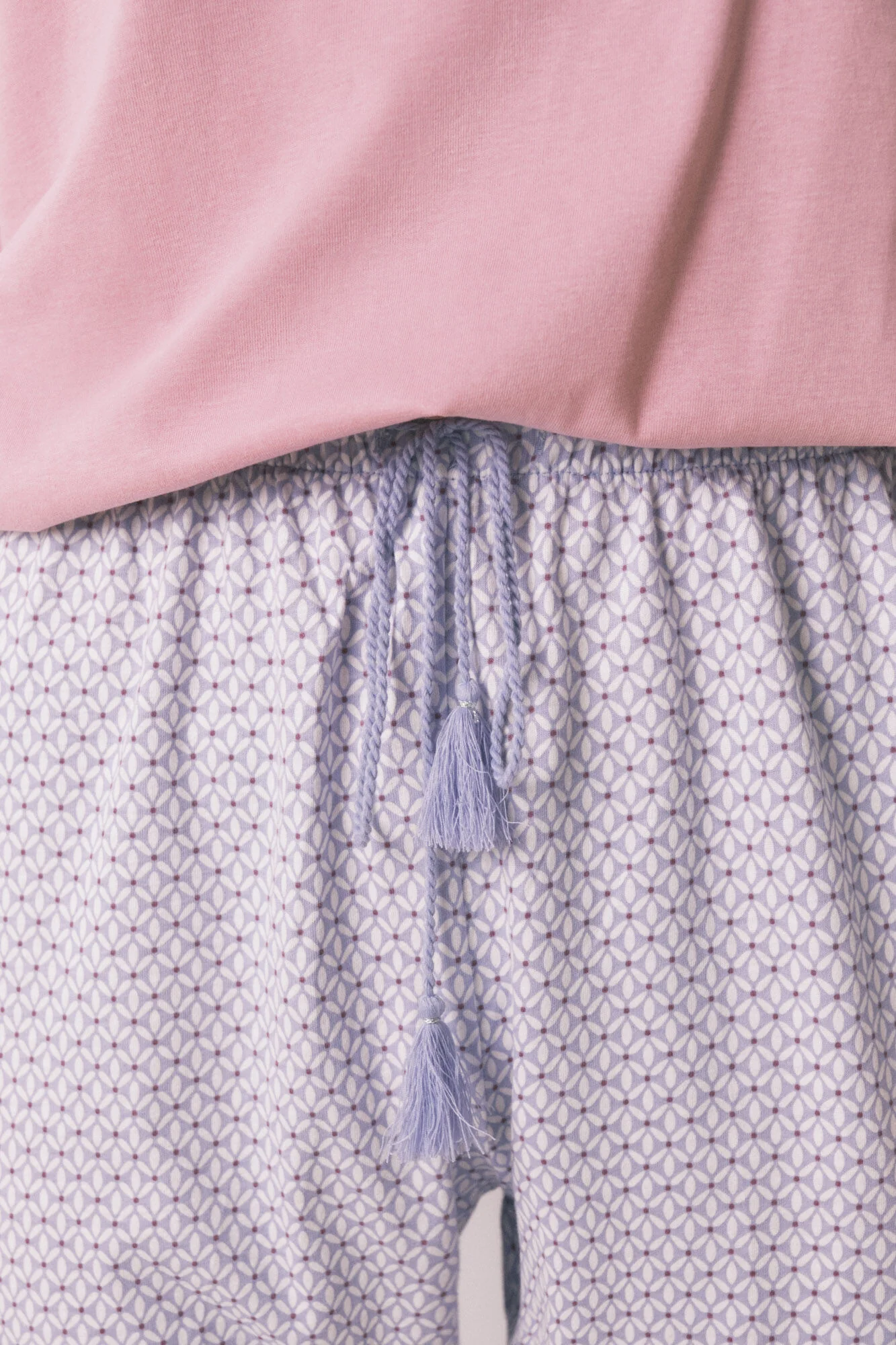 100% cotton skinny trouser with geometric print - Image 3