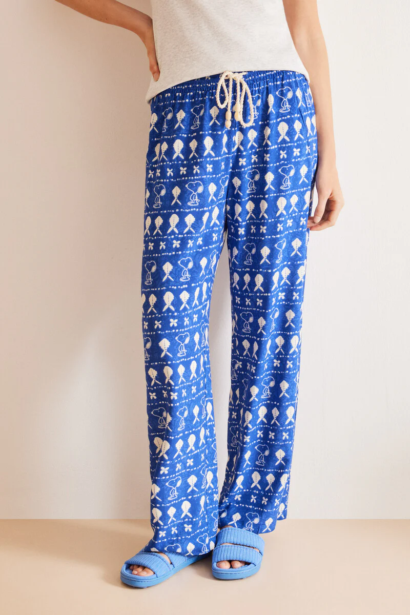 All-over Snoopy viscose trousers - Image 2