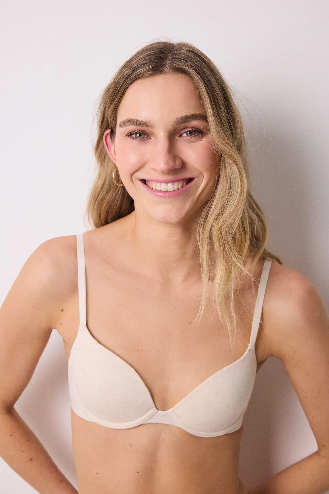 BEAUTIFUL classic bra in ivory cotton