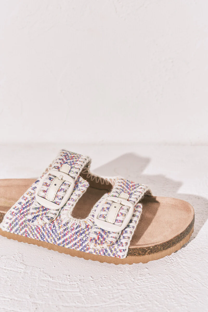 Bio sandal with strappy fabric stitching - Image 2