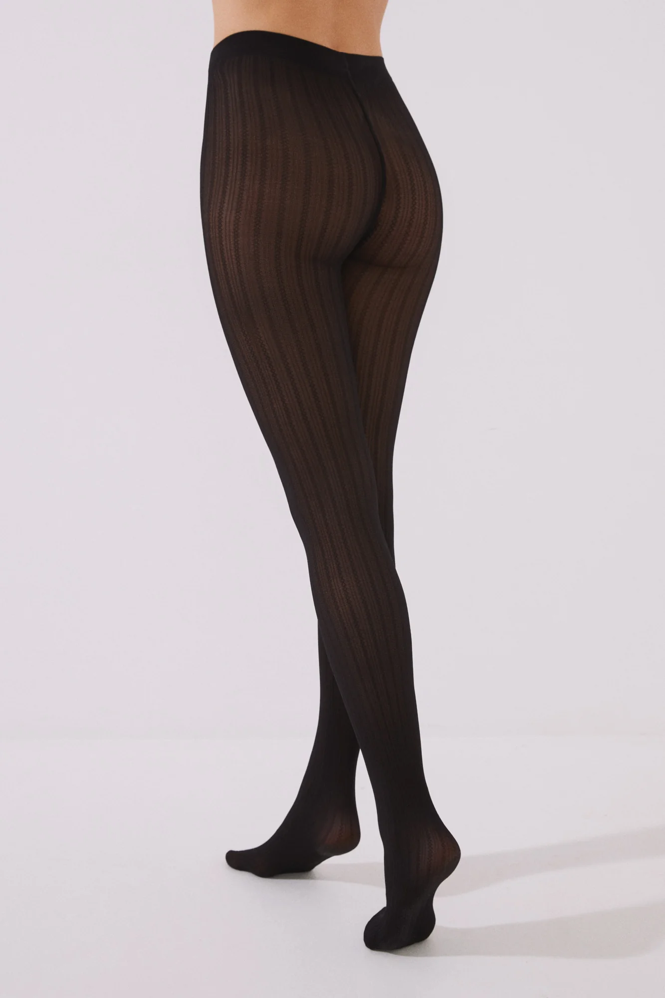 Black textured tights - Image 2