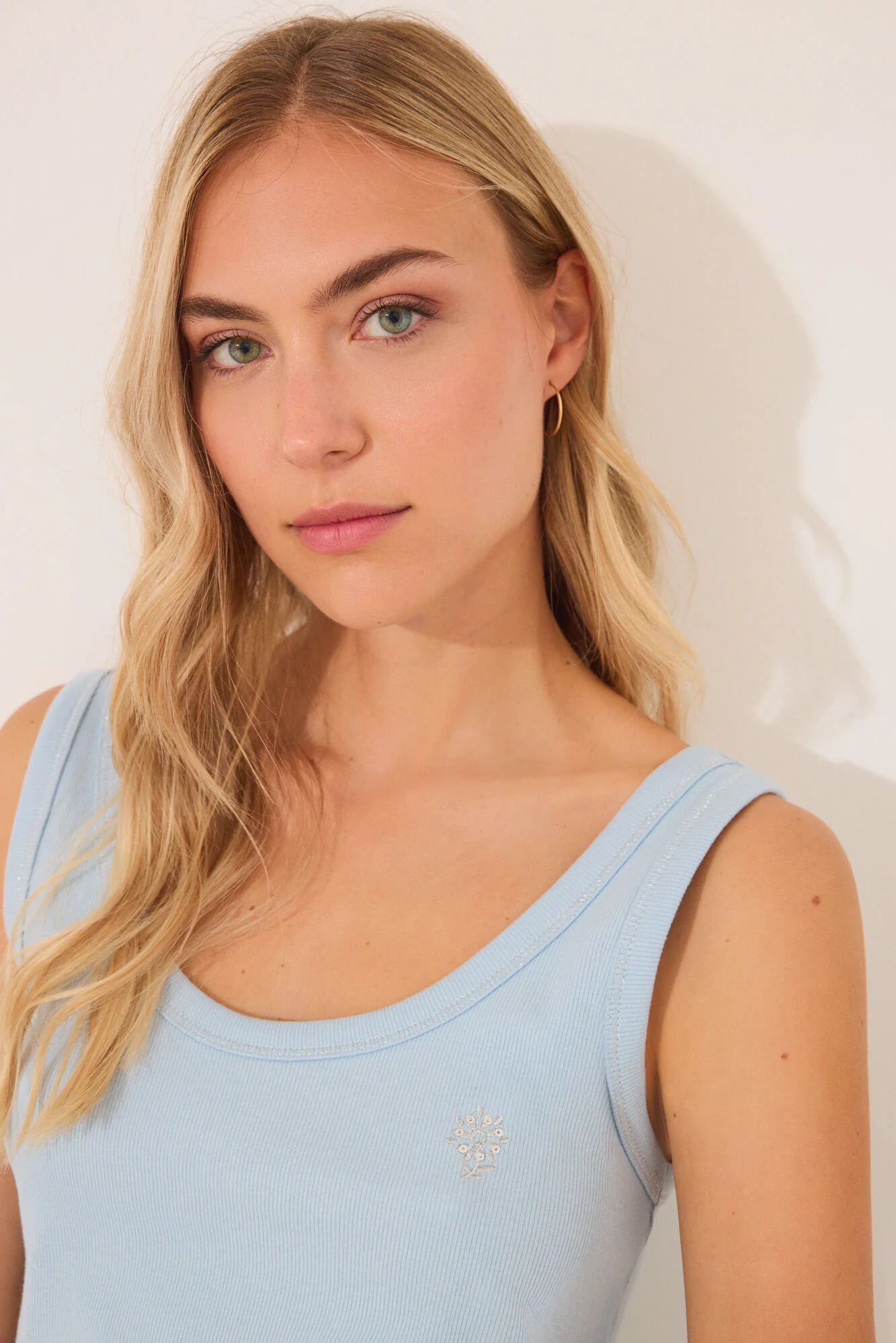 Blue paisley cotton short pyjamas straps - Image 4