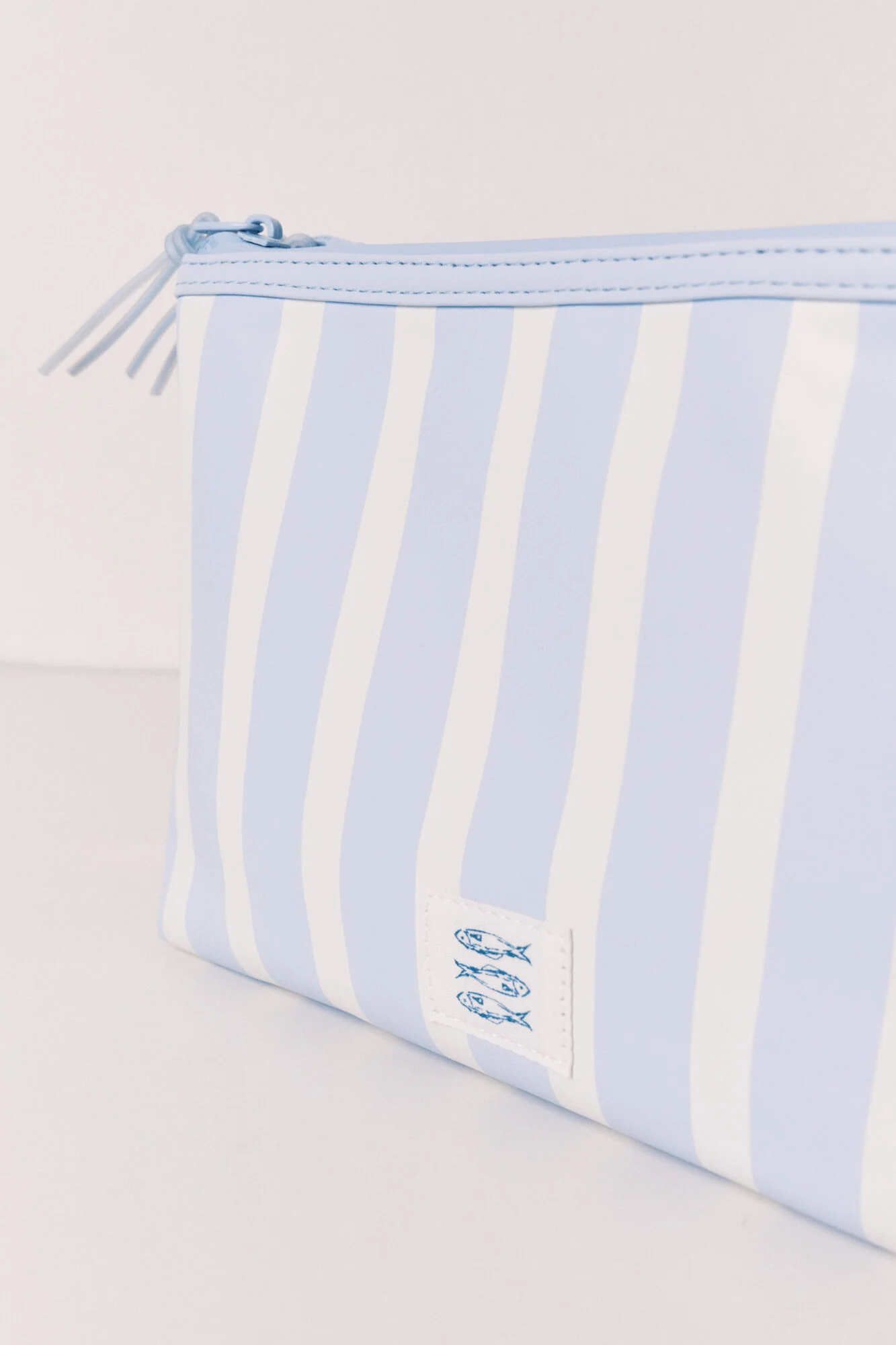 Blue striped medium vanity case