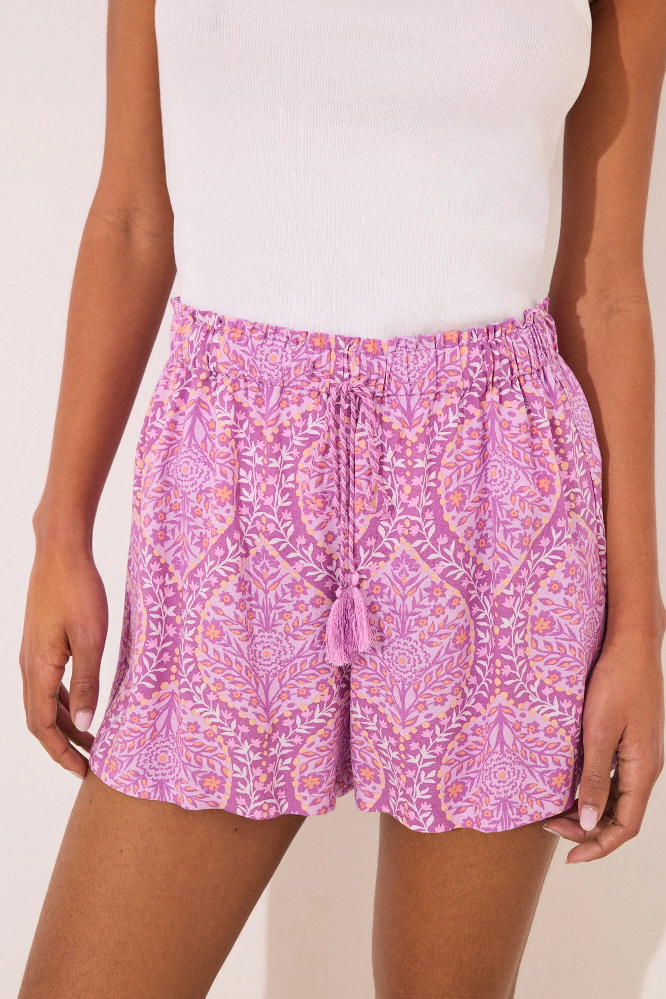 Boho print viscose trouser