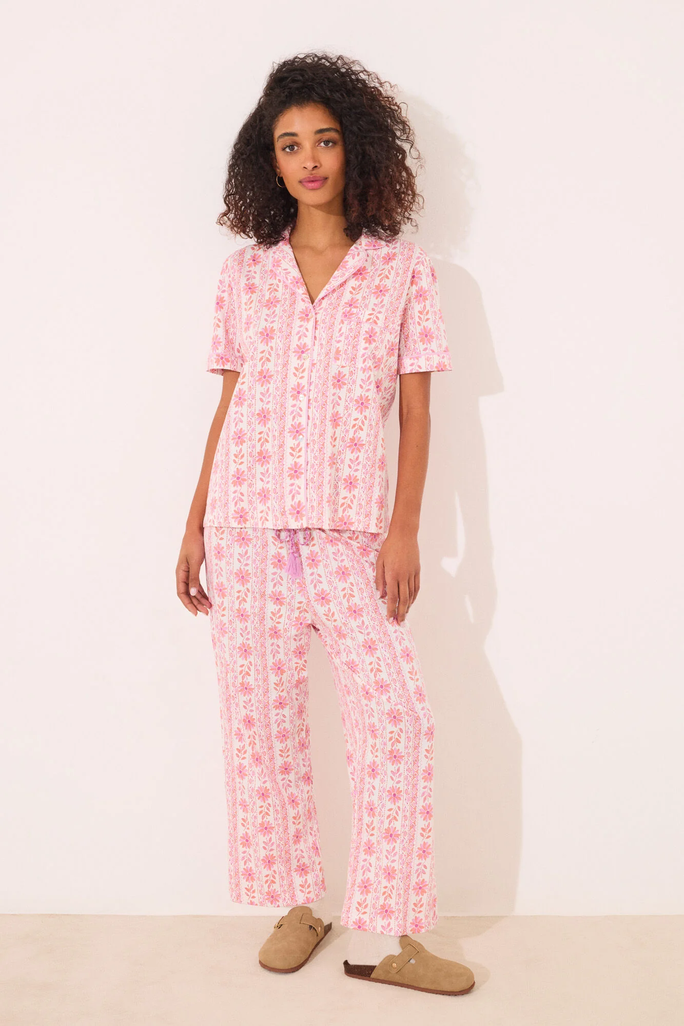 Capri classic pyjamas 100% cotton flowers - Image 2