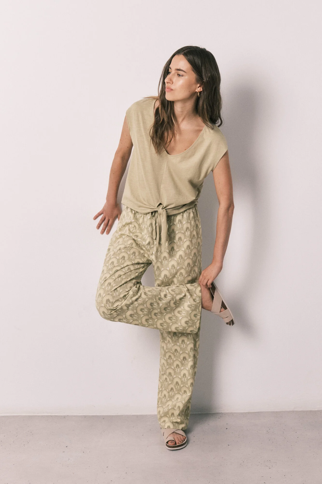 Cotton knot long pyjamas - Image 2