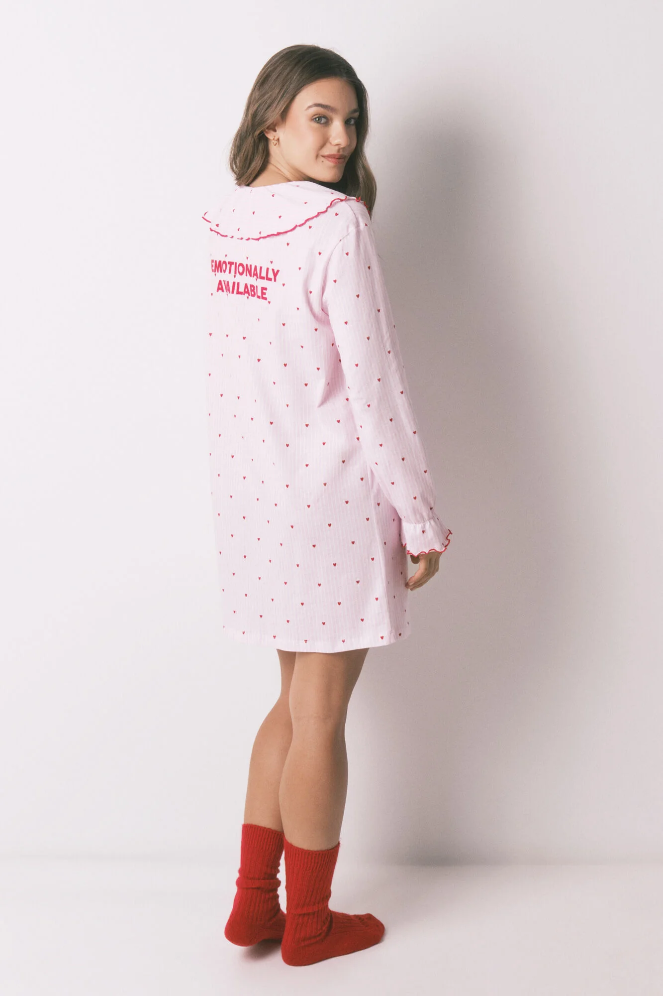 Cotton Peter Pan collar nightgown - Image 2