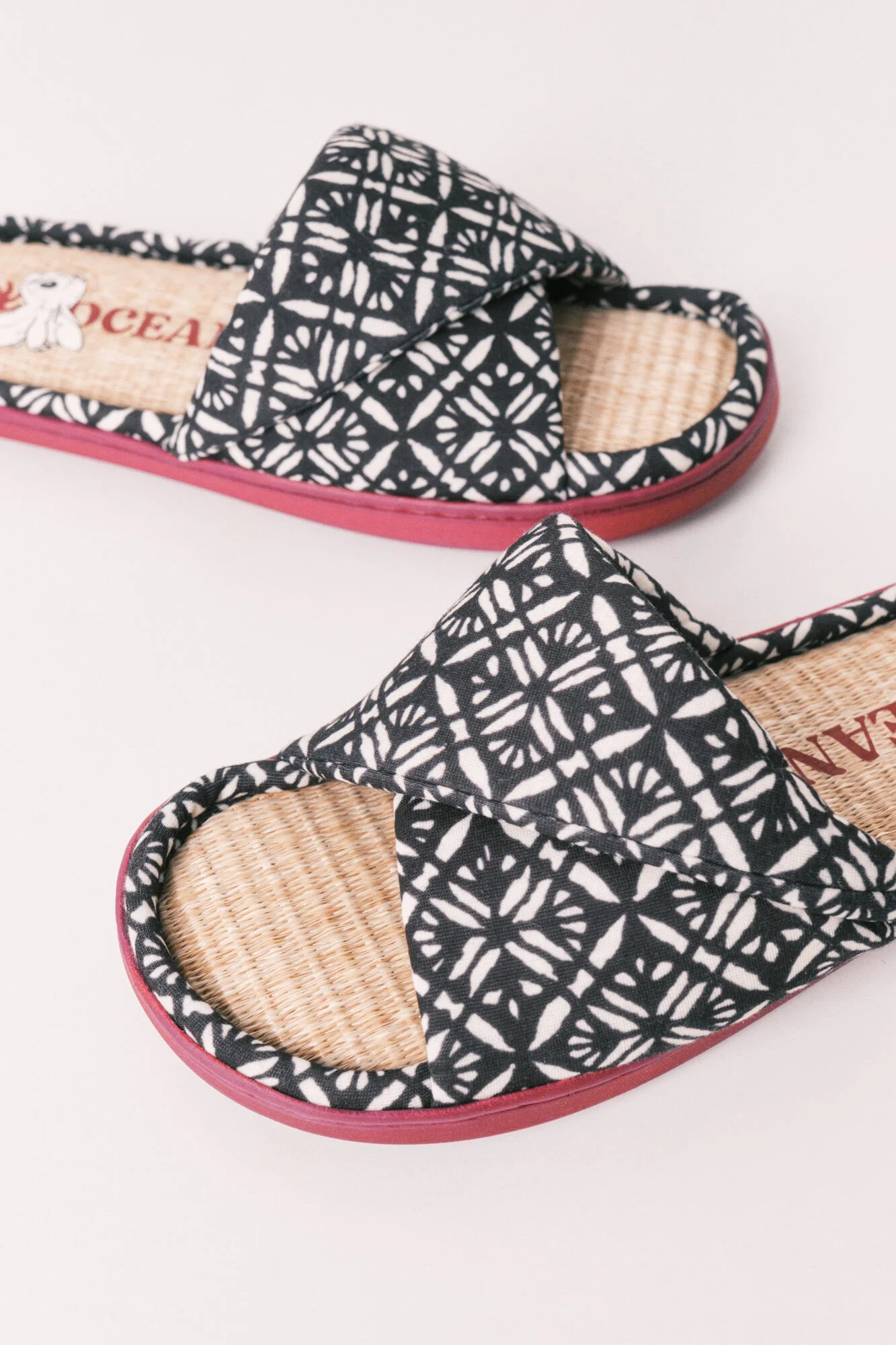 Ethnic print cross-strap slippers - Image 2