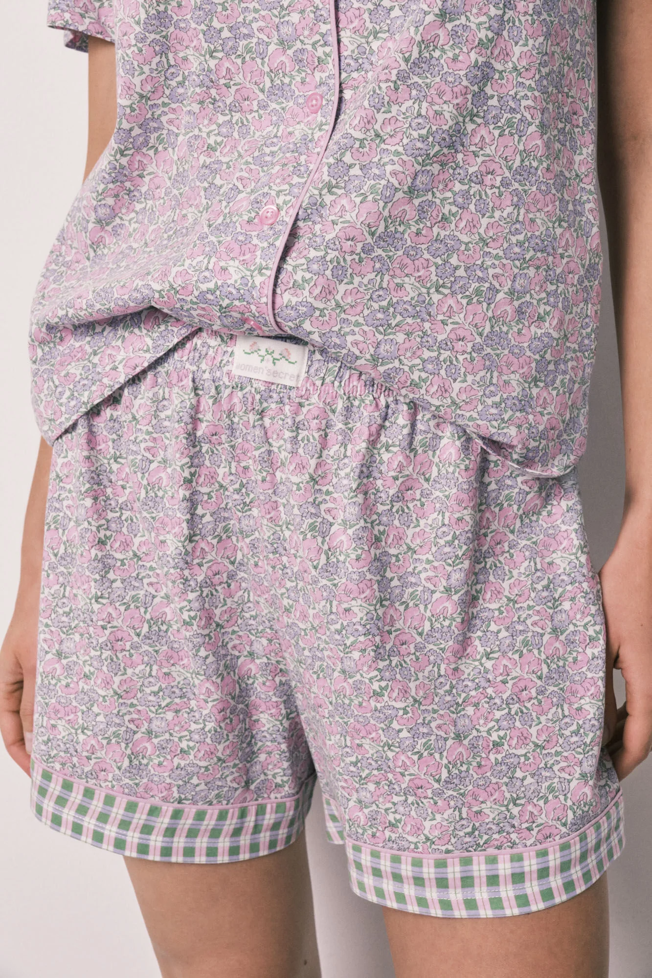 Floral cotton short classic pyjamas - Image 2