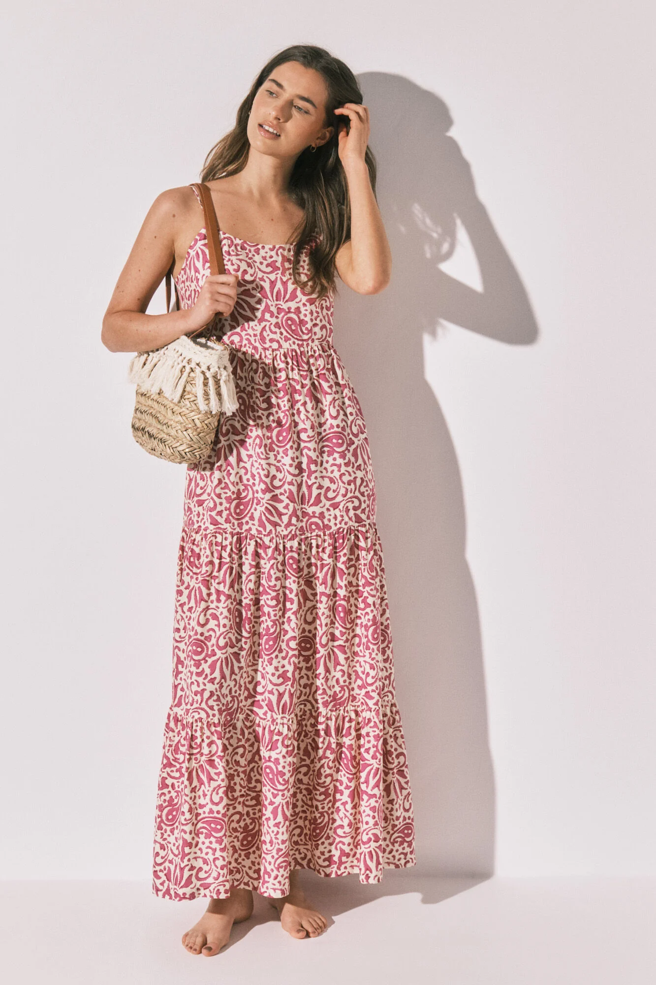 Floral strap long dress - Image 3