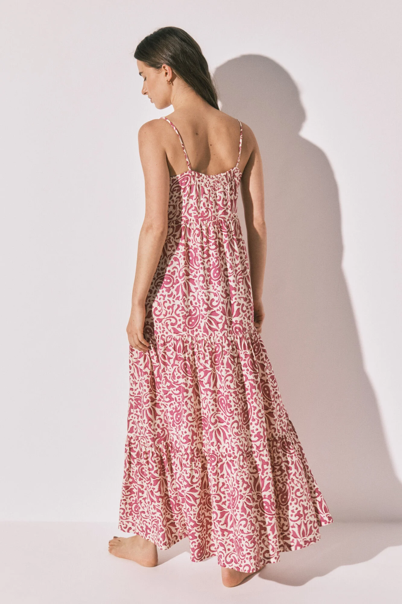 Floral strap long dress - Image 4