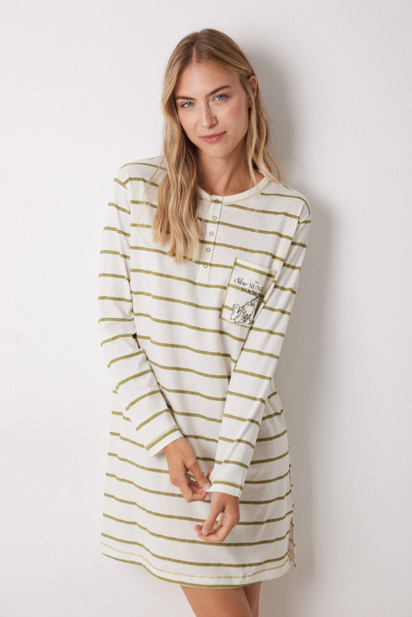 Garfield striped cotton nightgown - Image 4