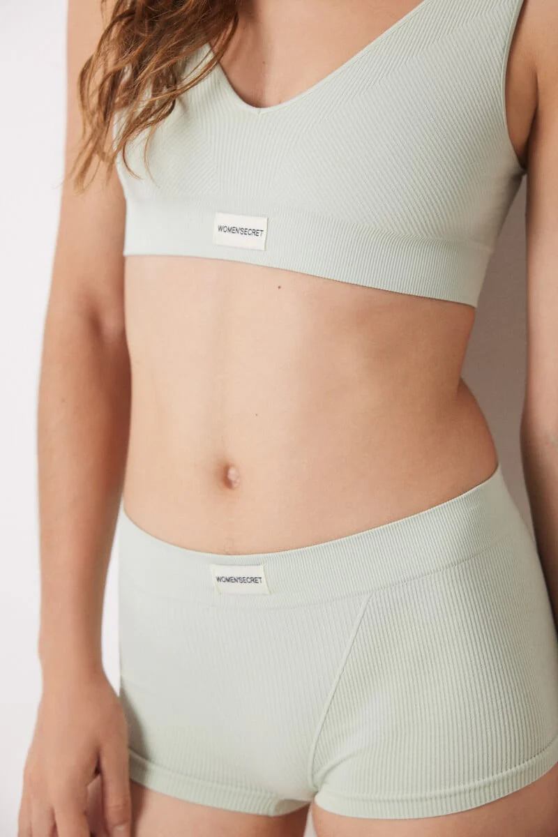 Green seamless triangle bra - Image 3