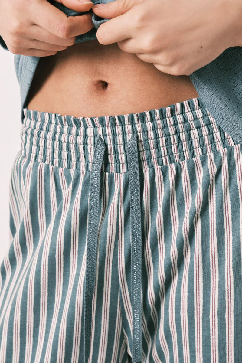 Green striped long pyjamas - Image 5