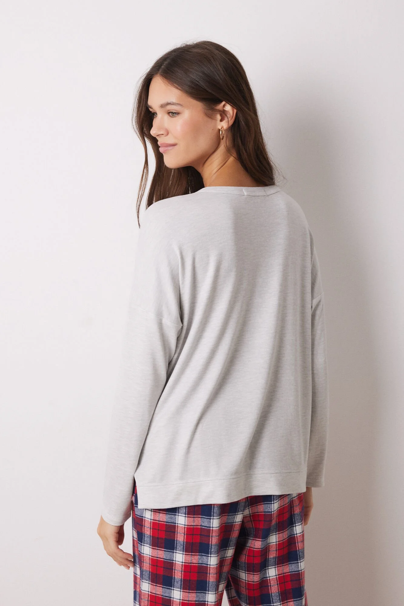 Grey velvet long sleeve shirt - Image 3