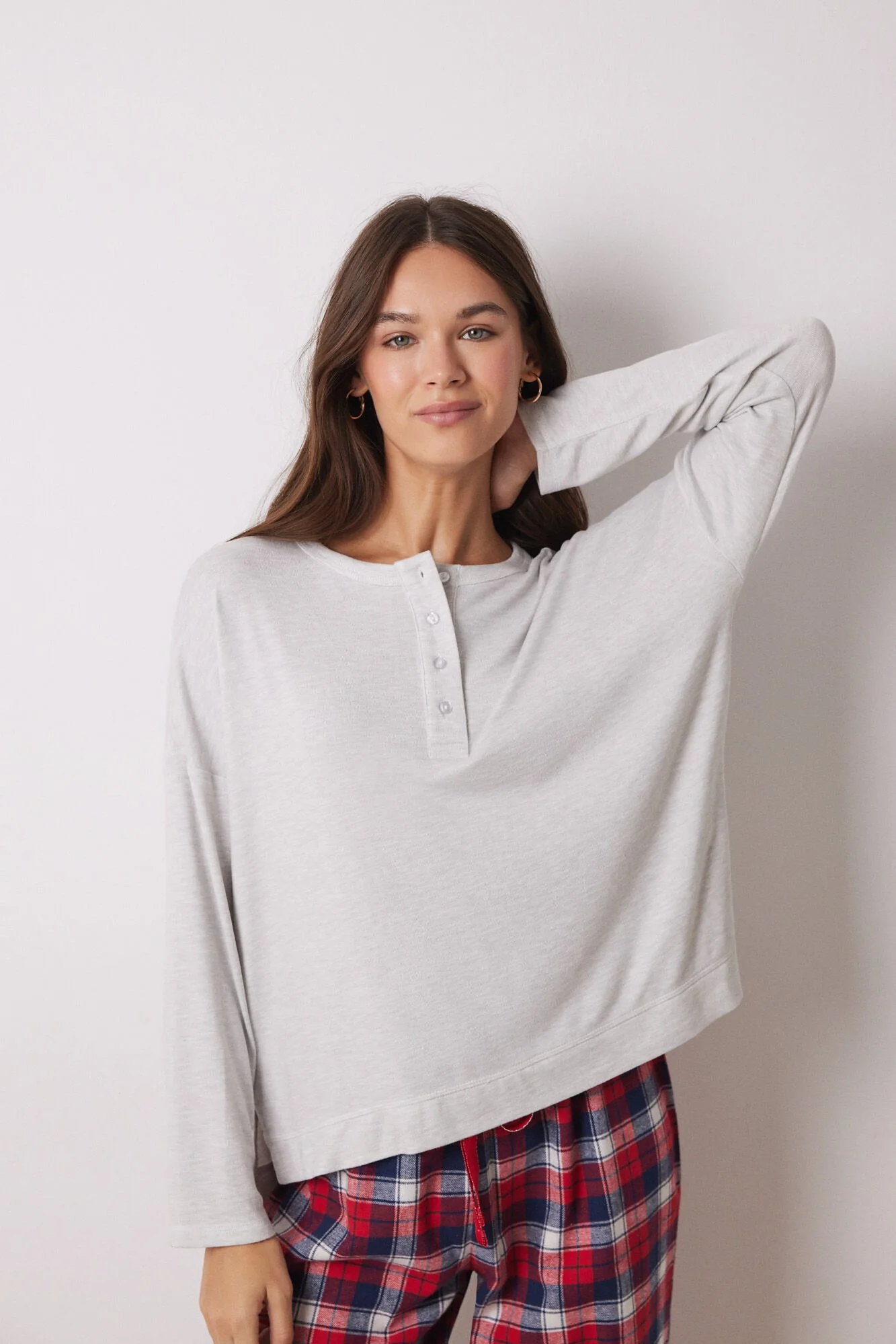 Grey velvet long sleeve shirt - Image 4