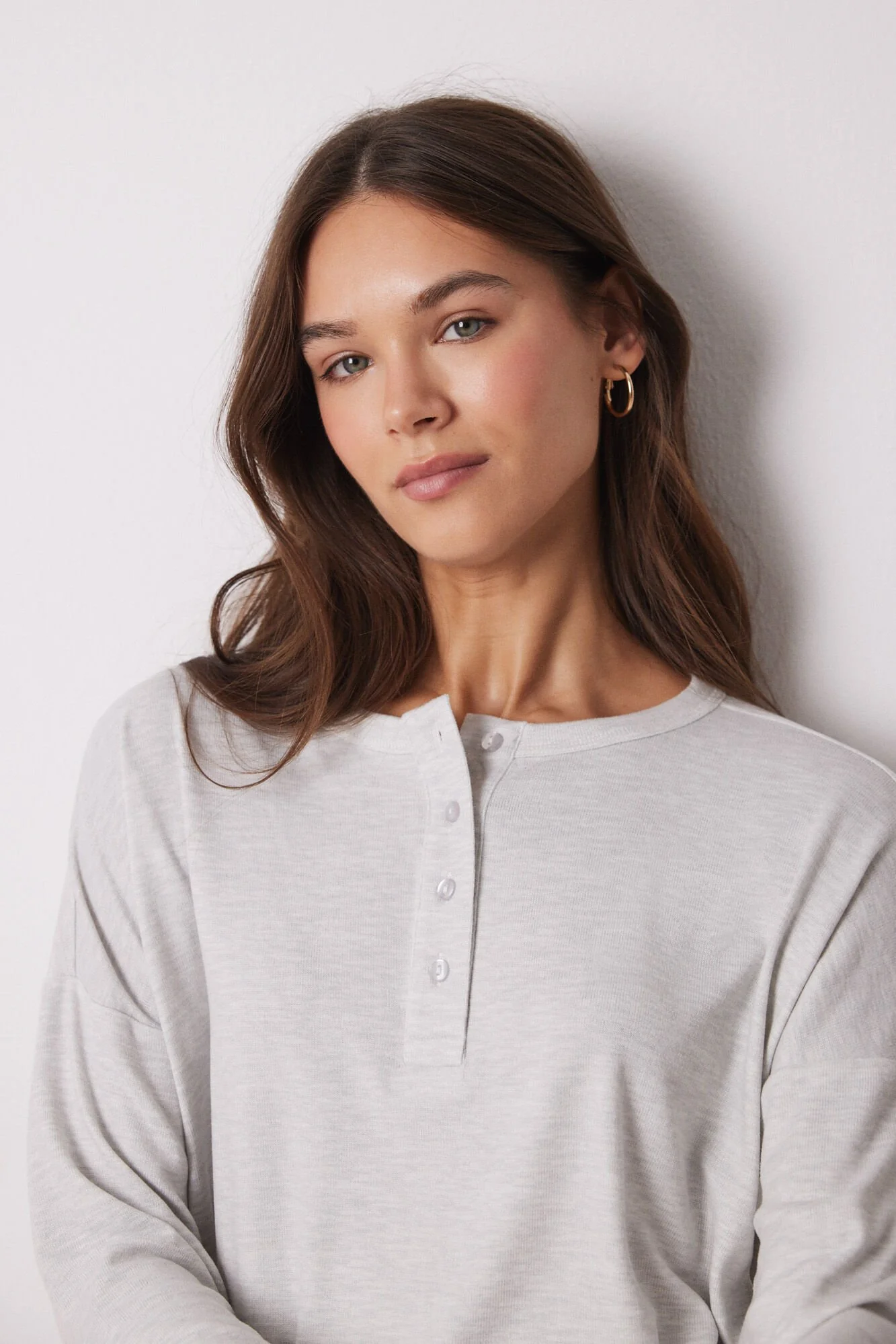 Grey velvet long sleeve shirt - Image 5