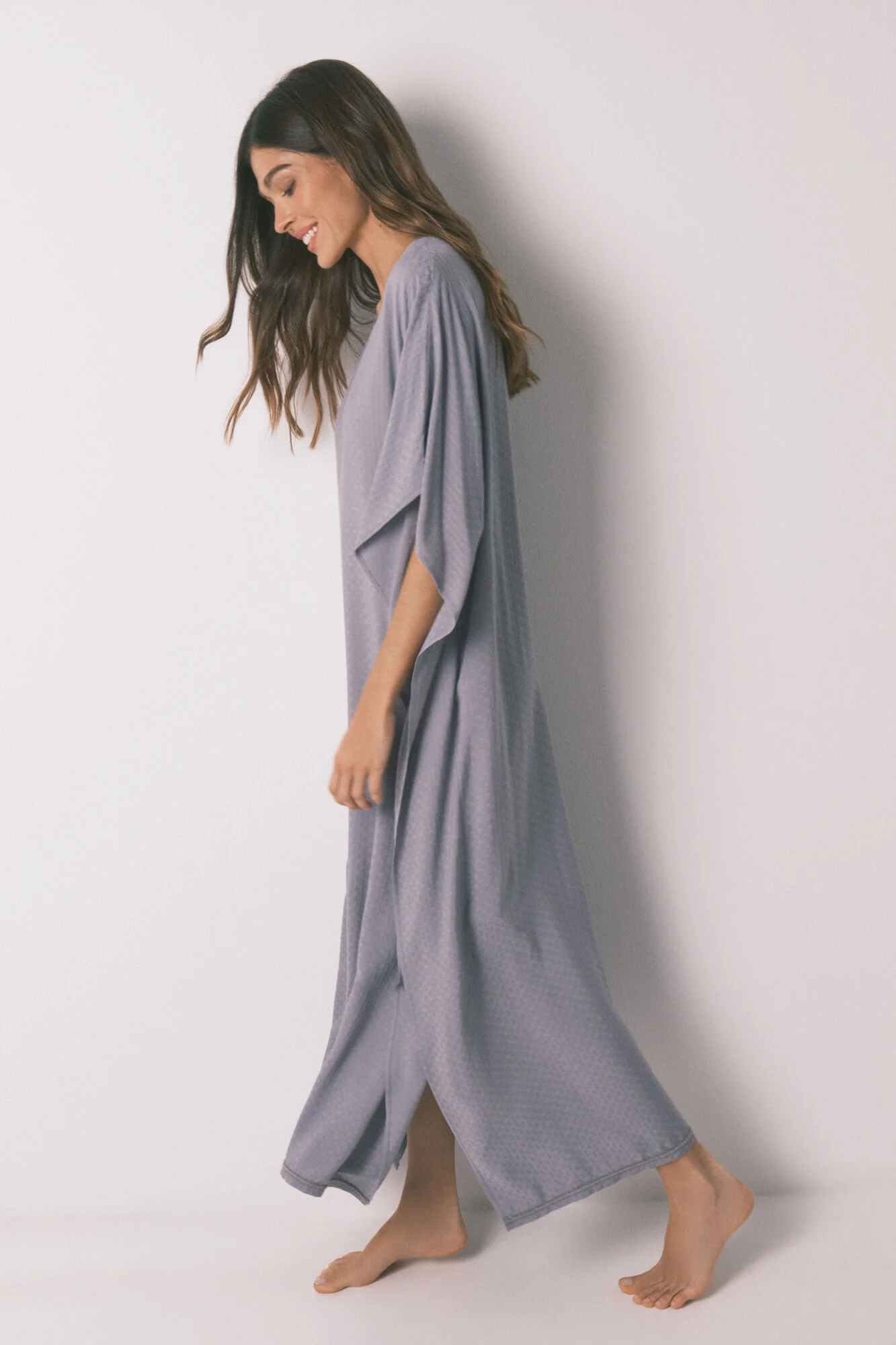 Grey viscose caftan dress - Image 5