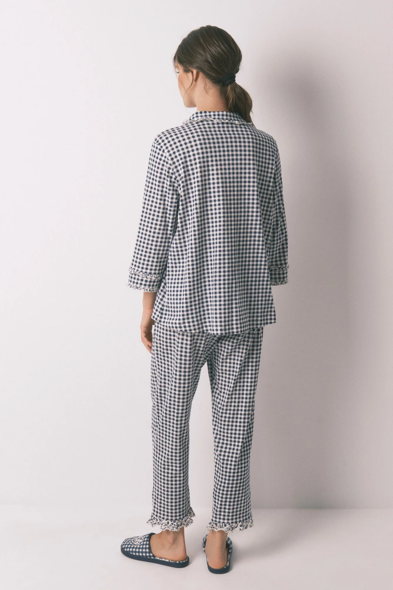 Long 100% gingham classic pyjamas - Image 6
