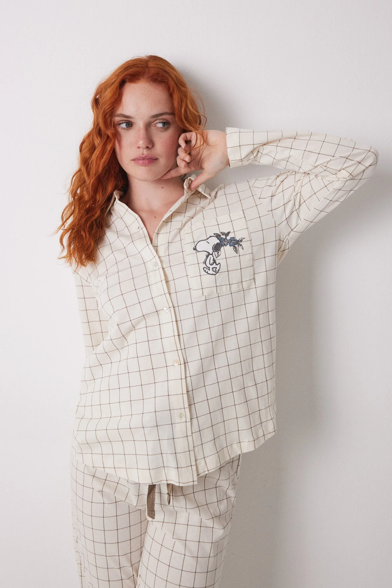 Long classic pyjamas 100% cotton checkered - Image 6
