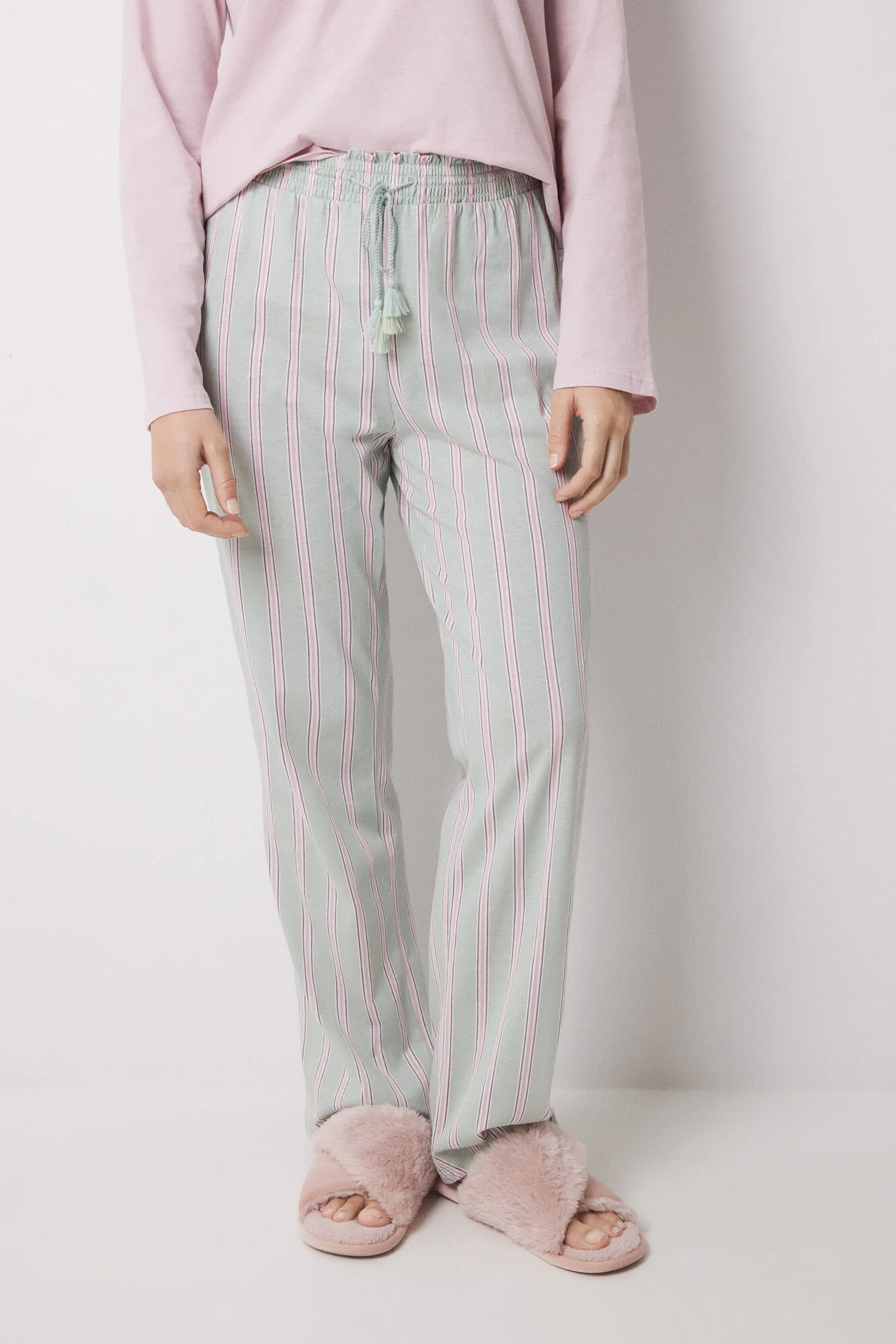 Long pants 100% cotton striped