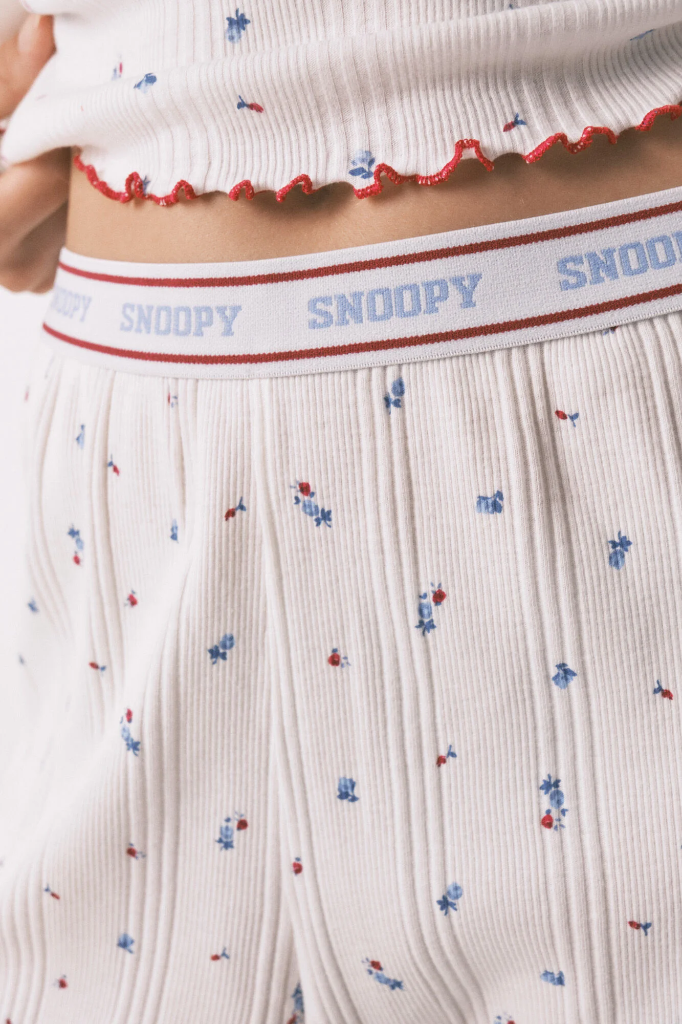 Long pyjamas Snoopy white flowers - Image 4