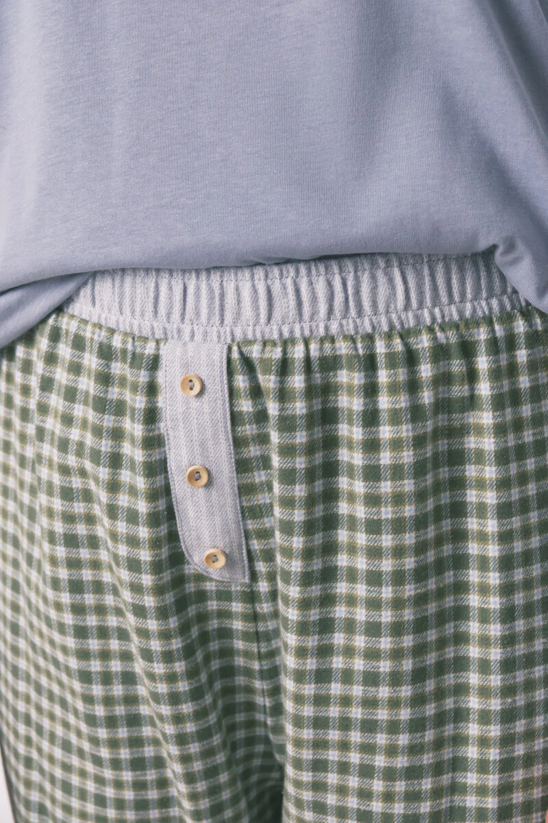 Long pyjamas with plaid trouser - Image 3