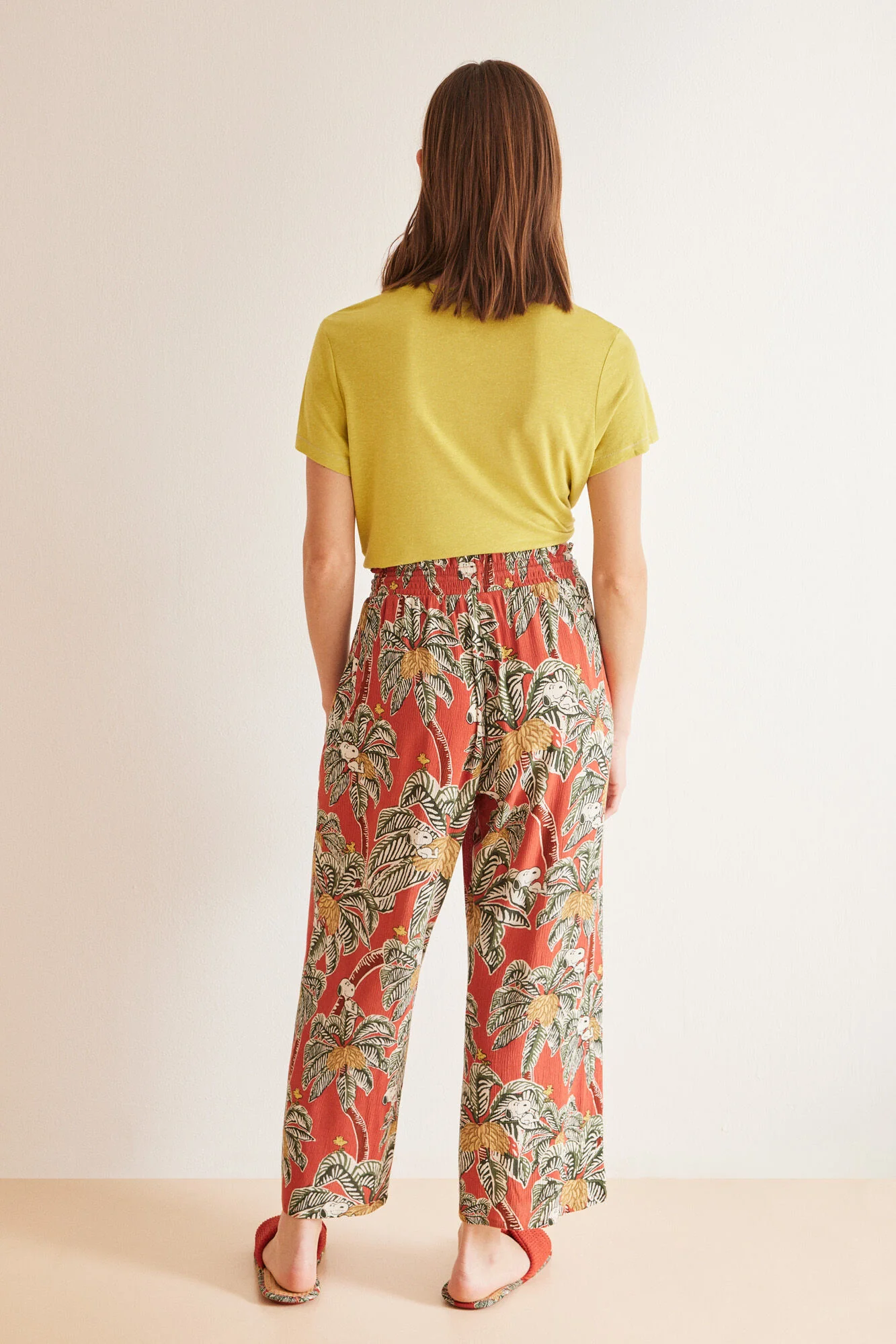Long tropical Snoopy fluid trousers - Image 3