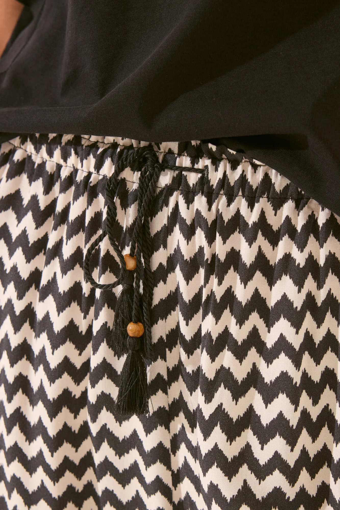 Long viscose ikat print trouser - Image 3