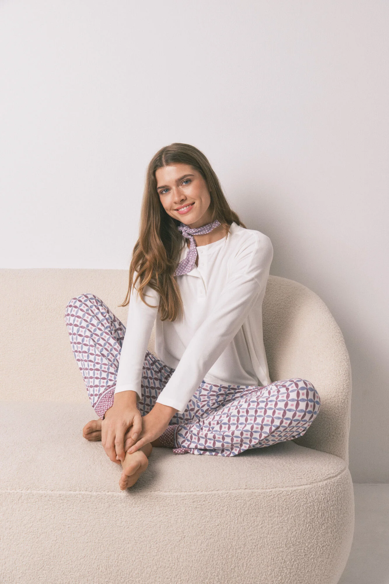 Loose long sleeve white T-shirt - Image 5
