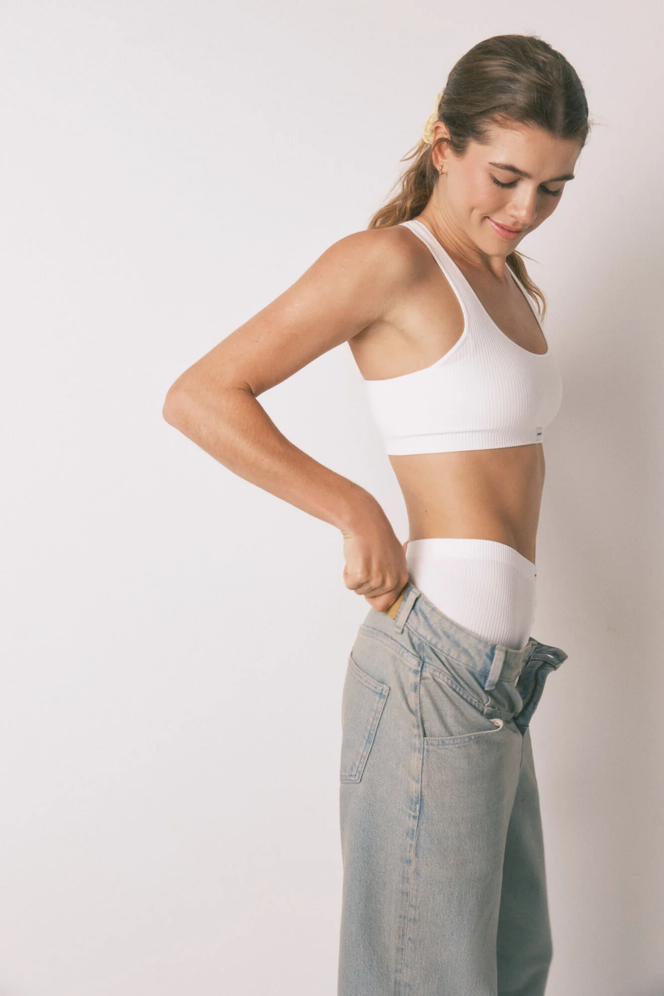 LOVELY ivory checkered seamless top - Image 7
