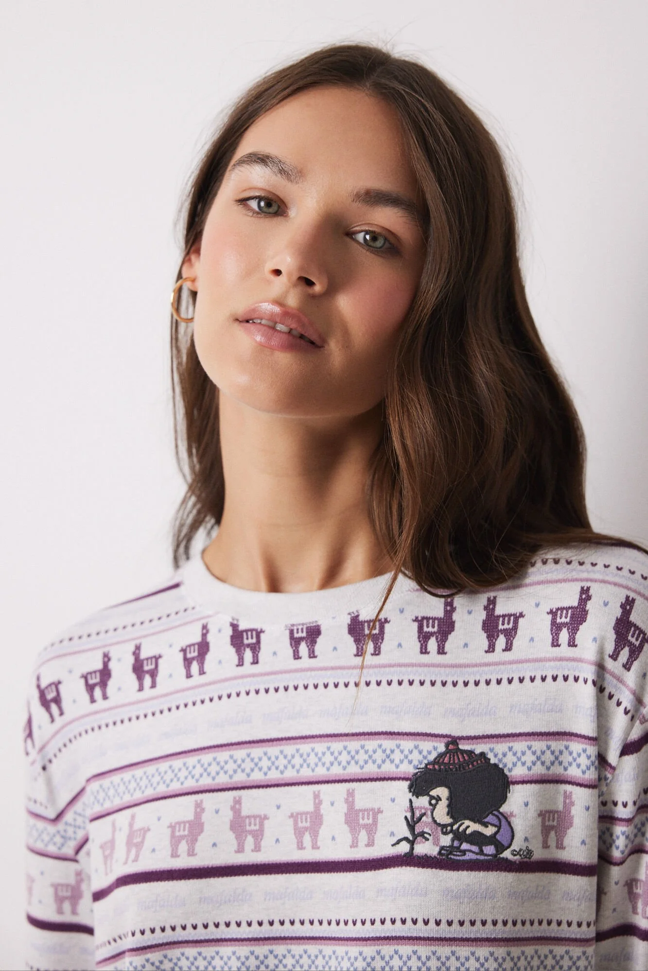 Mafalda super soft ribbed long pajamas - Image 3