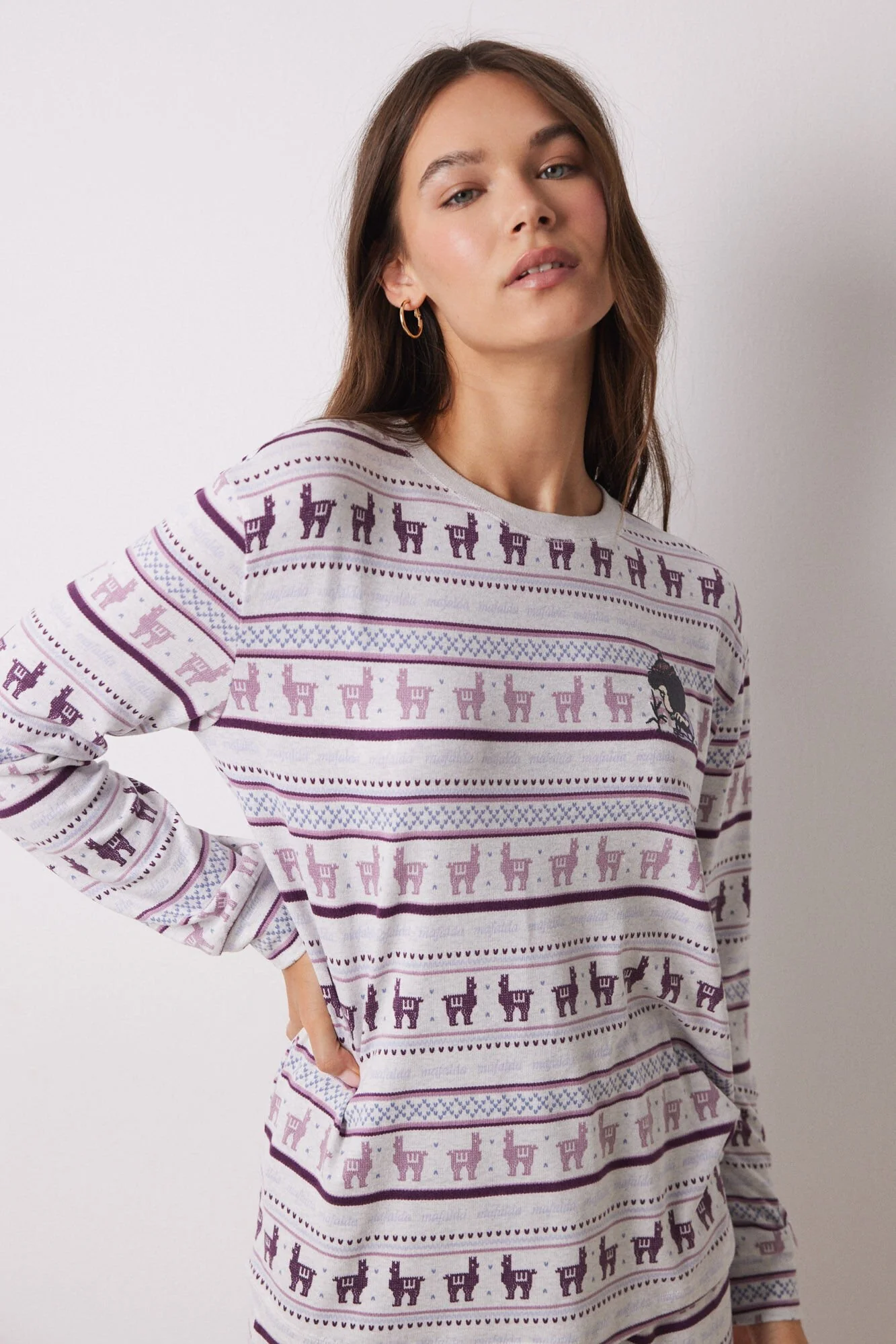 Mafalda super soft ribbed long pajamas - Image 5