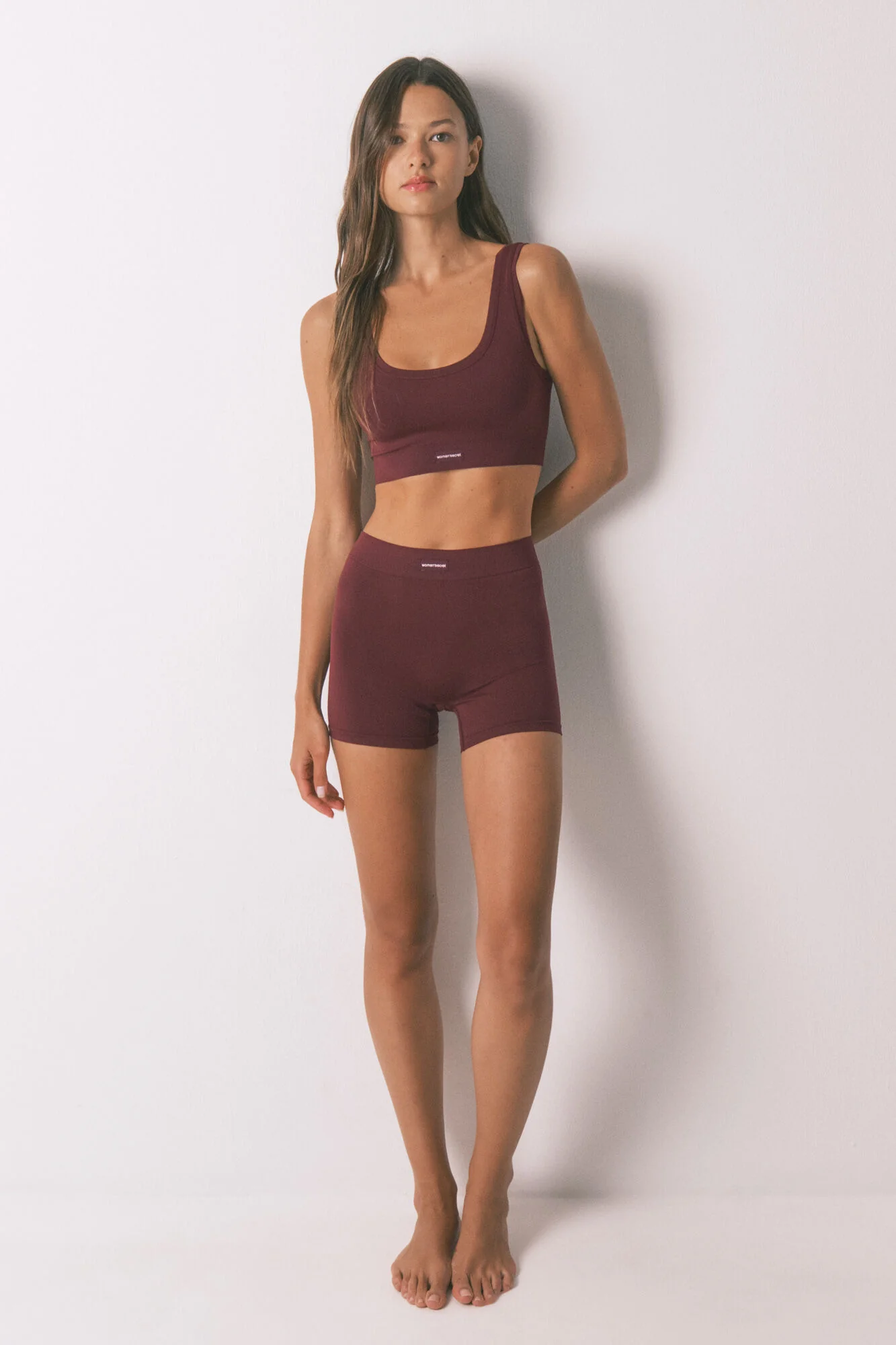 Maroon seamless trouser