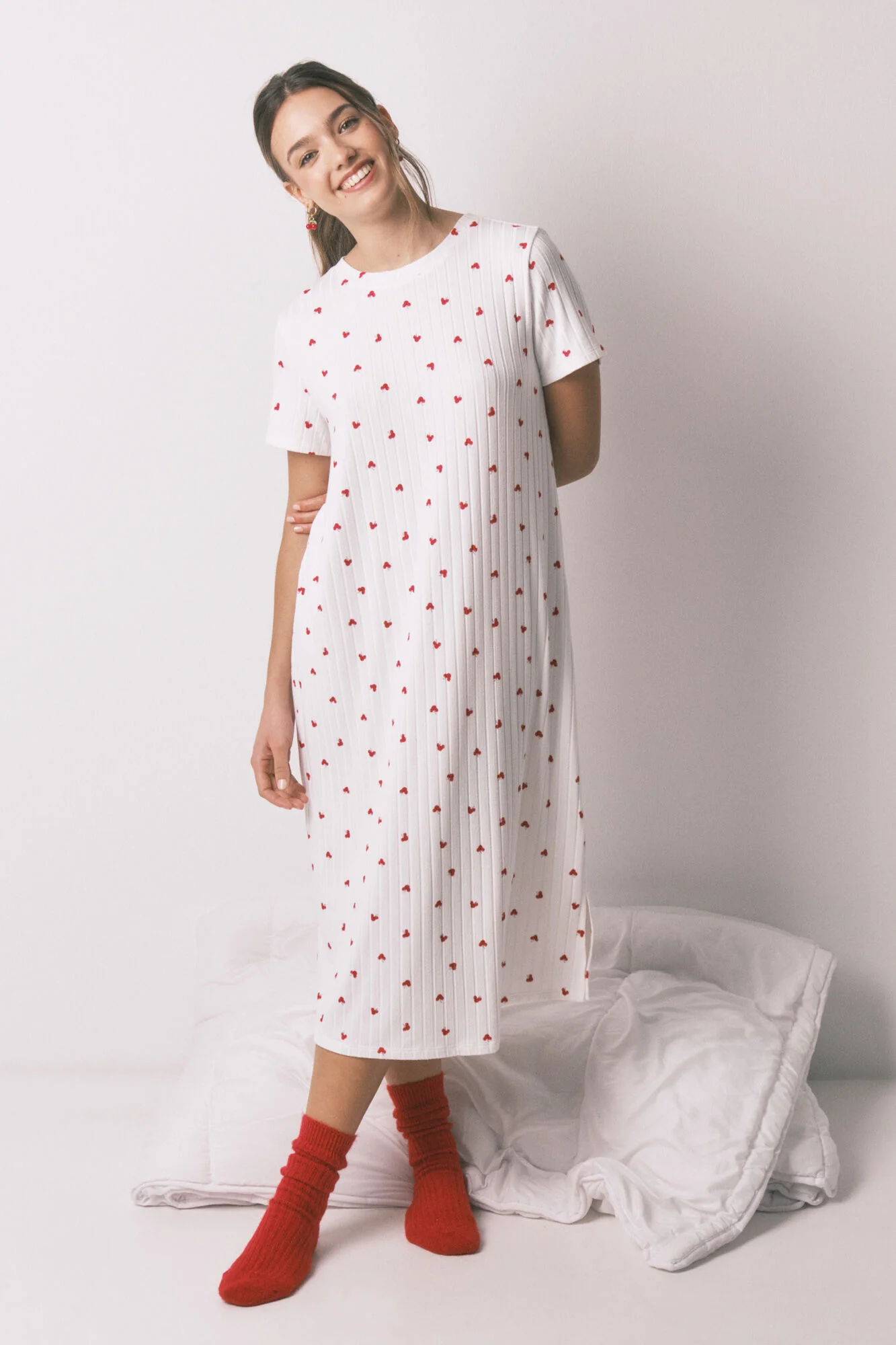 Mickey Cherry print nightgown