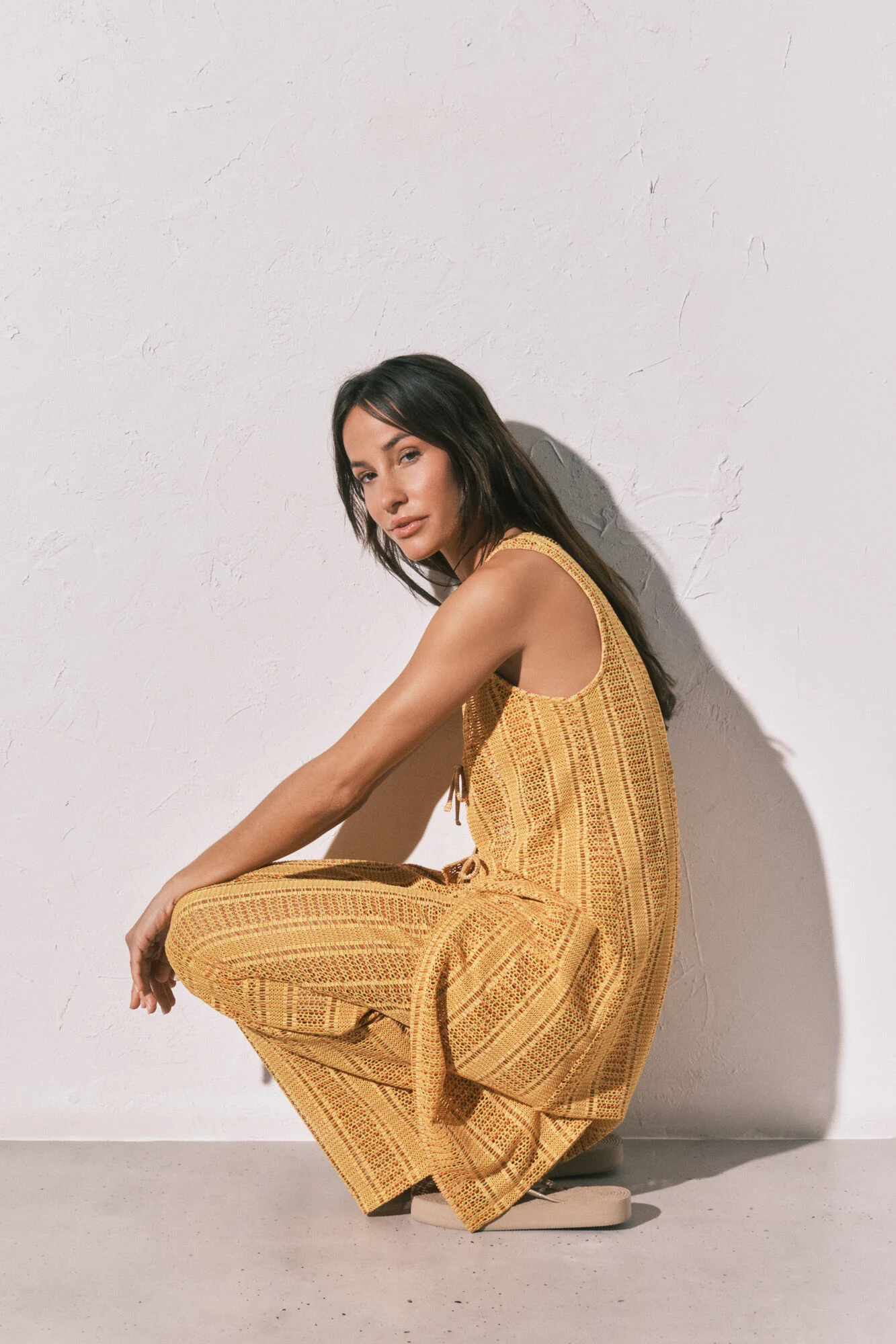 Multicoloured crochet long open tunic - Image 6