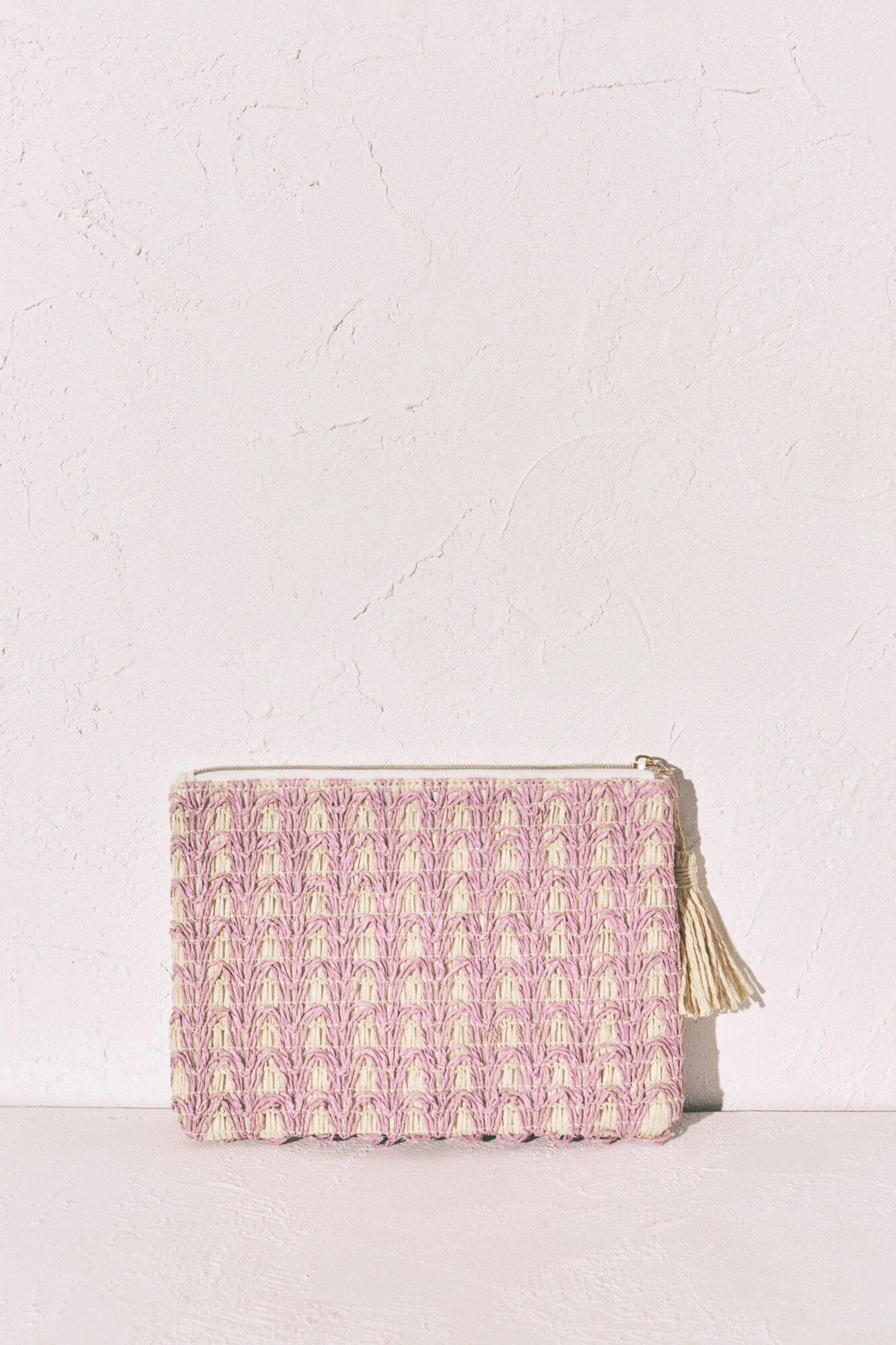 Multicoloured raffia small vanity case - Image 3