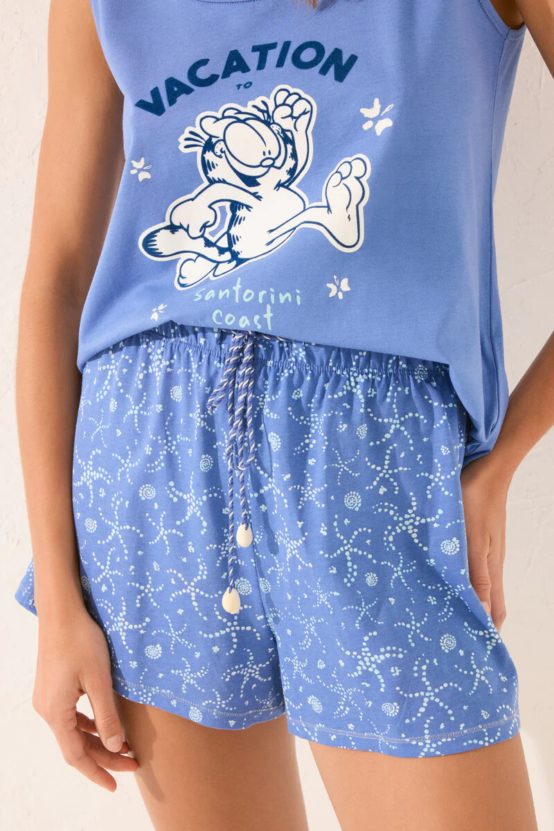 Navy blue straps pyjamas - Image 3