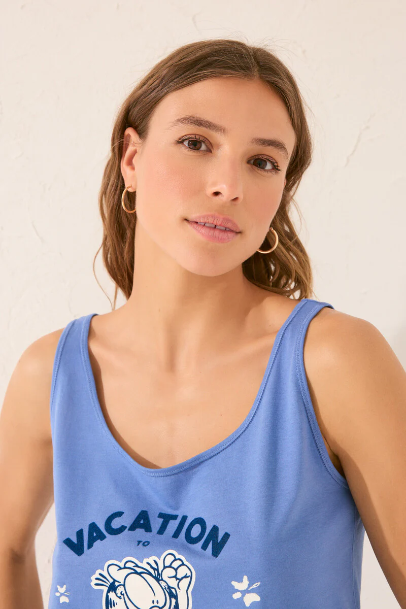 Navy blue straps pyjamas - Image 5