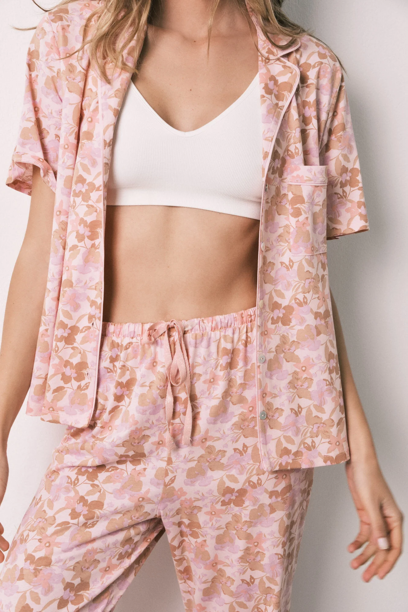 Orange cotton classic pyjamas - Image 4