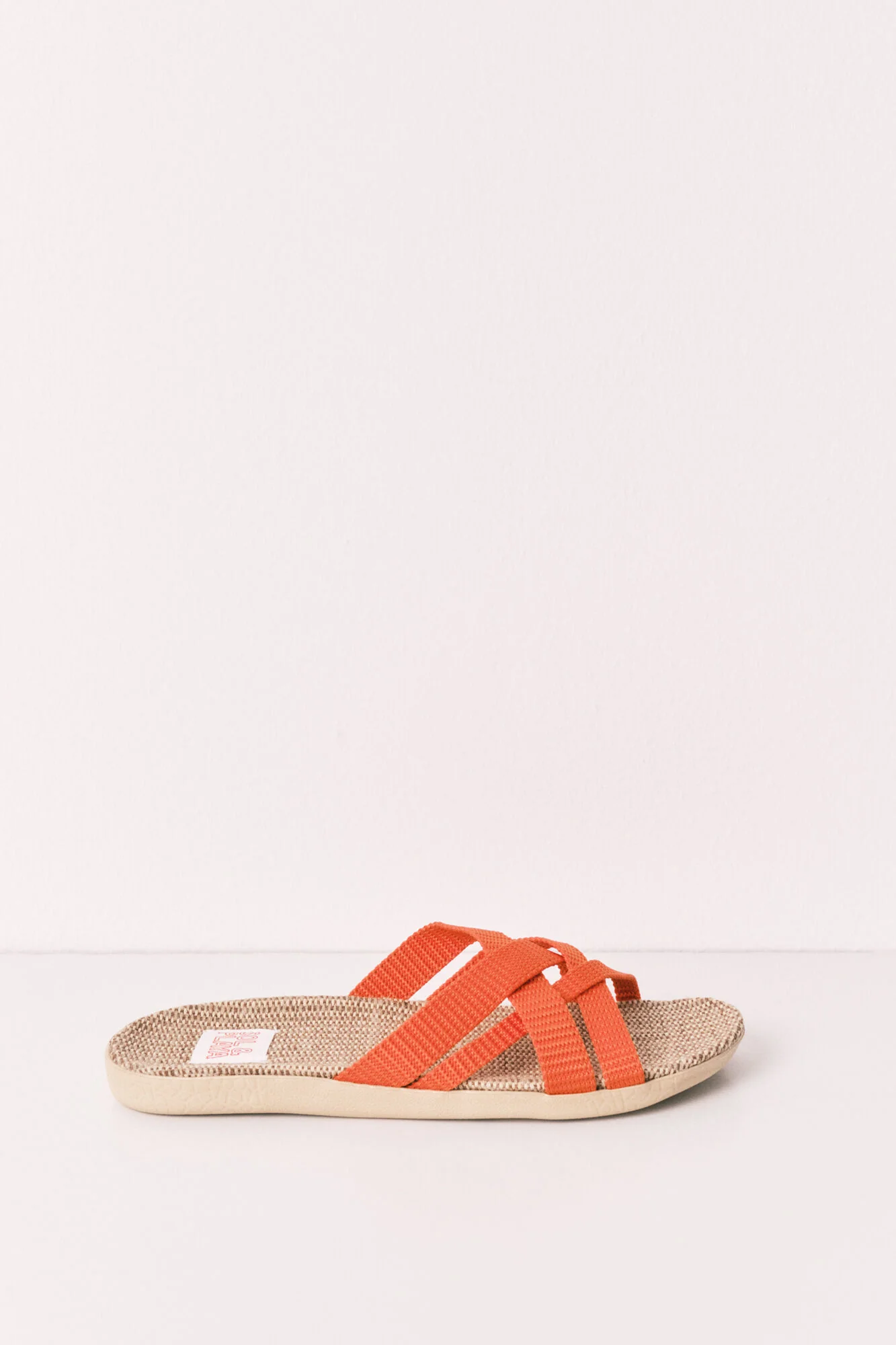 Orange raffia strap sandals - Image 3