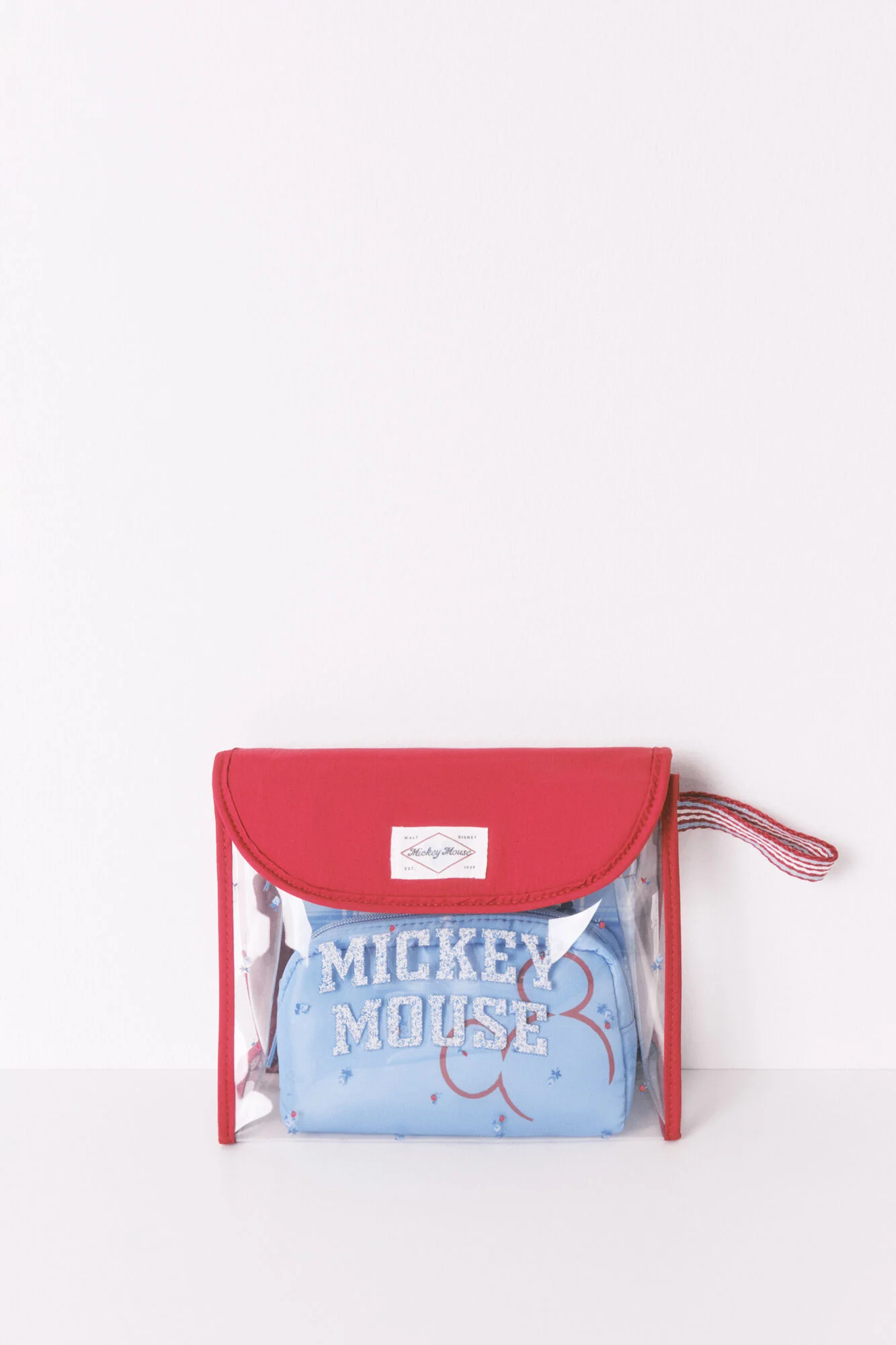 Pack of 3 red Mickey toiletry bags