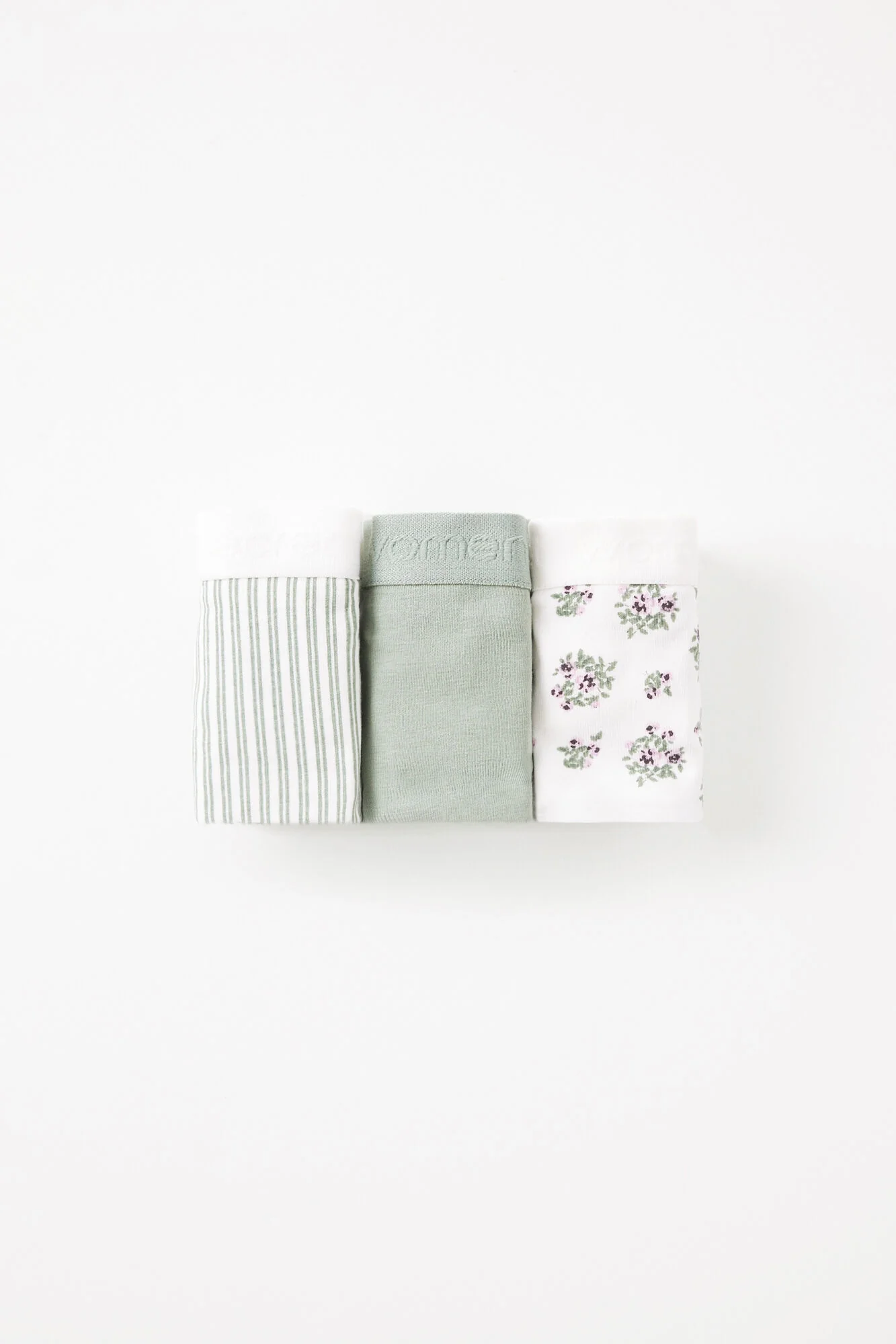 Pack of 3 wide cotton panties with logo - Image 2