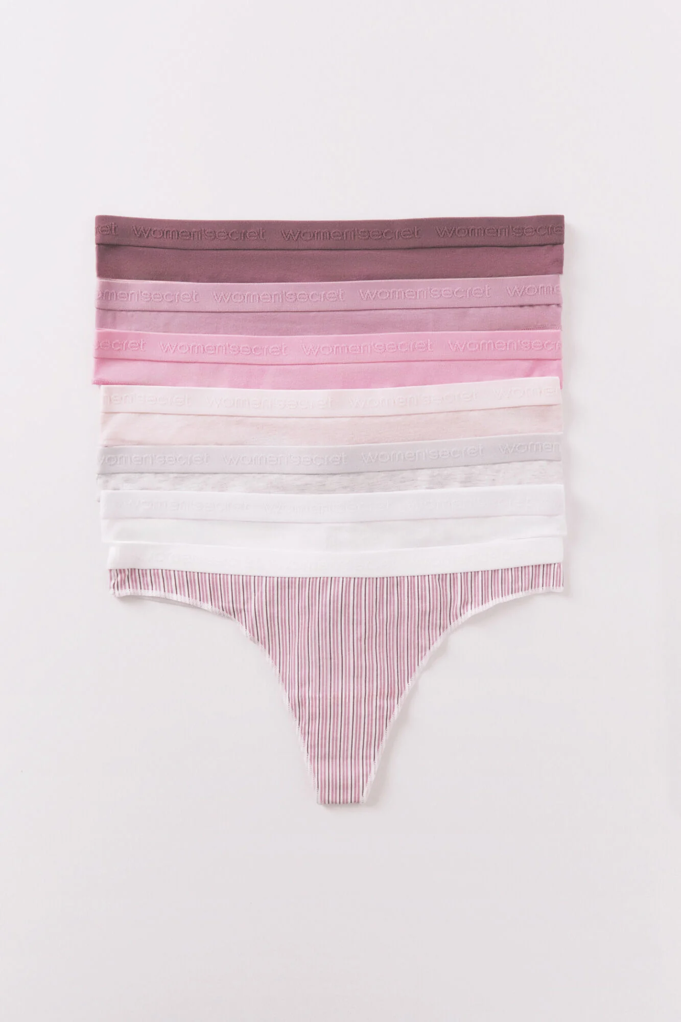 Pack of 7 classic white print cotton panties