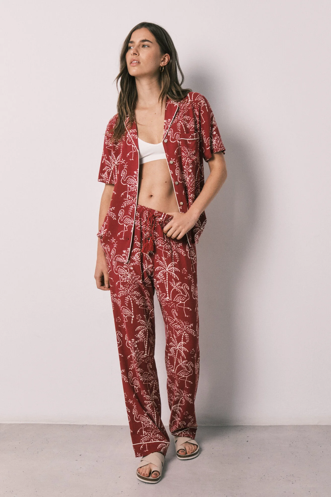 Palm print classic long pyjamas - Image 2