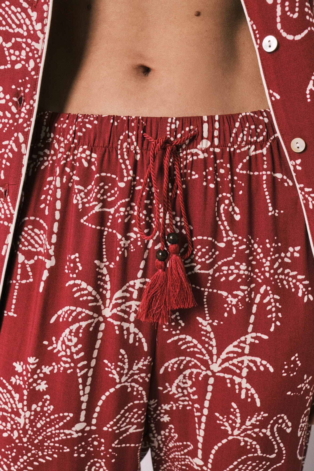 Palm print classic long pyjamas - Image 3