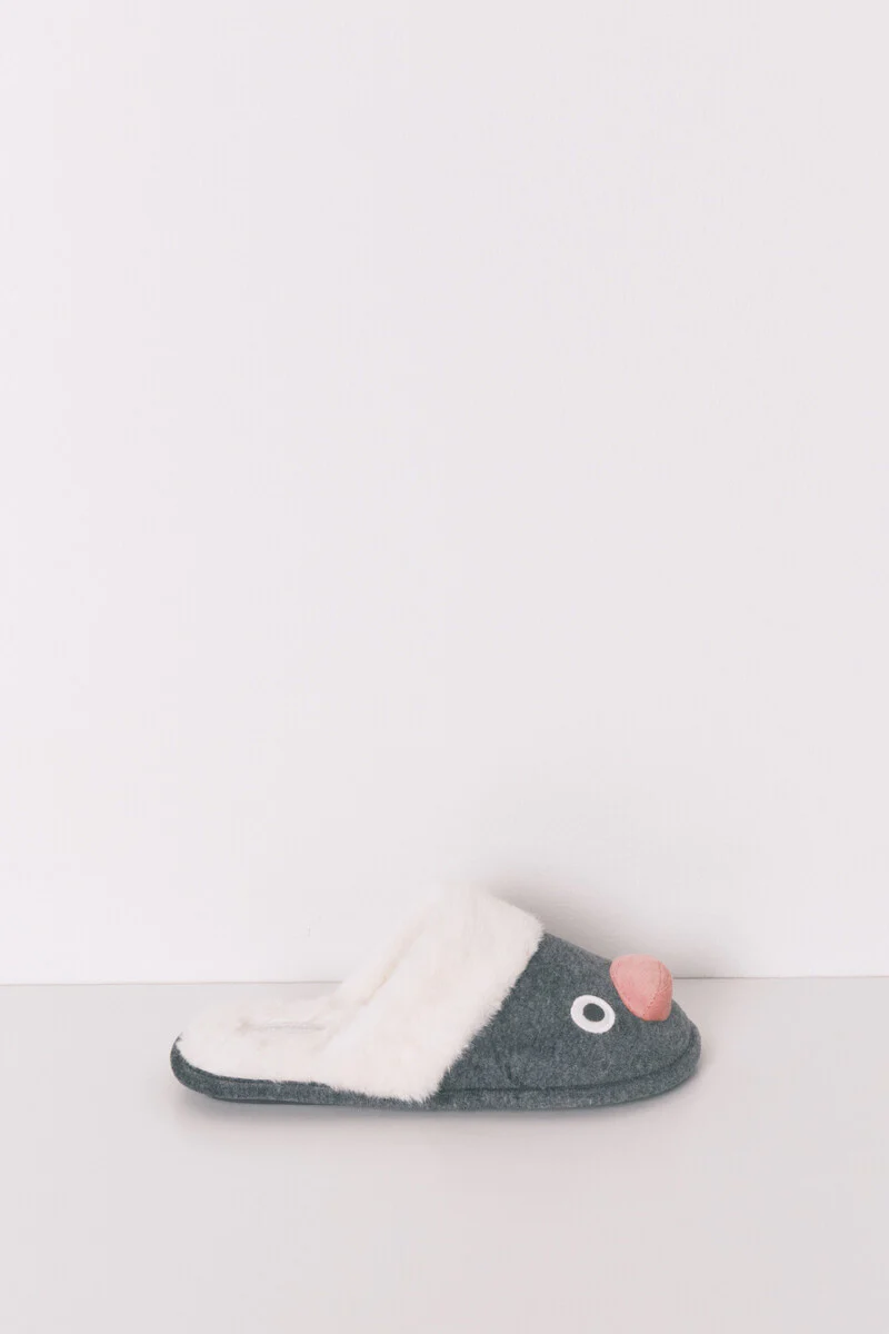 Pingu 3D grey slippers